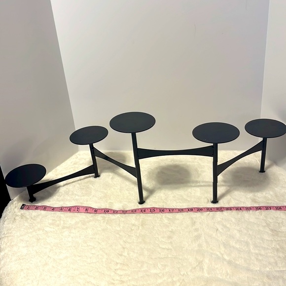 COPY - Vintage Mid Century Modern Wrought Iron Flexible 5 Arm Candleholder - Picture 2 of 5